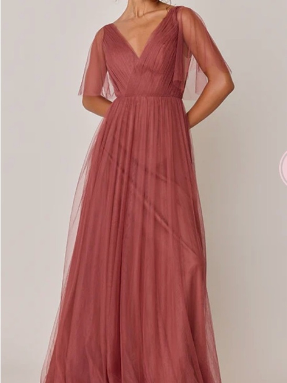 Revelry Dusty Rose Thea Tulle Gown